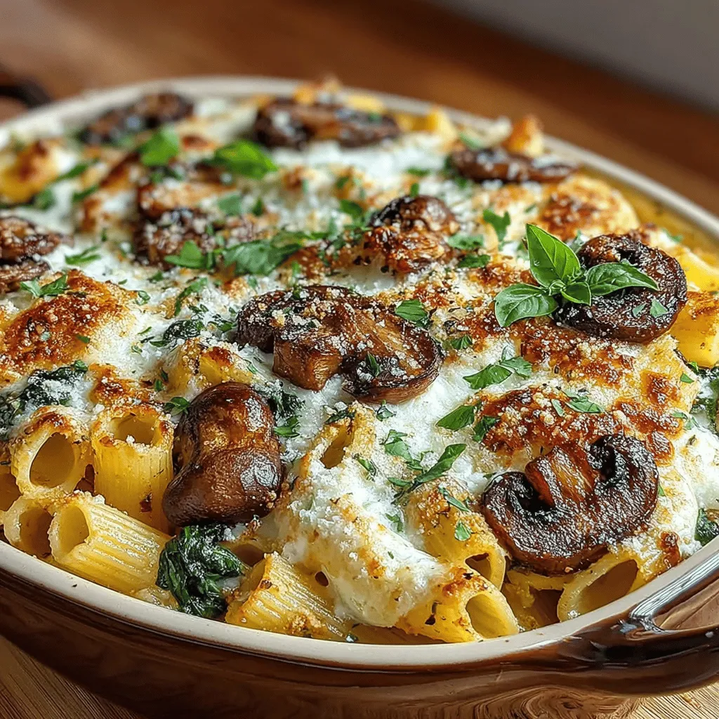 Der Käse-Spinat-Pilz-Pasta-Auflauf ist ein klassisches Gericht, das in vielen Haushalten für Begeisterung sorgt. Diese köstliche Kombination aus Pasta, frischem Spinat, zarten Champignons und einer cremigen Käsemischung ist nicht nur geschmacklich ein Hit, sondern auch einfach zuzubereiten. Ob als Hauptgericht für die Familie oder als geschmackvolles Essen für Gäste – dieser Auflauf ist immer eine gute Wahl.