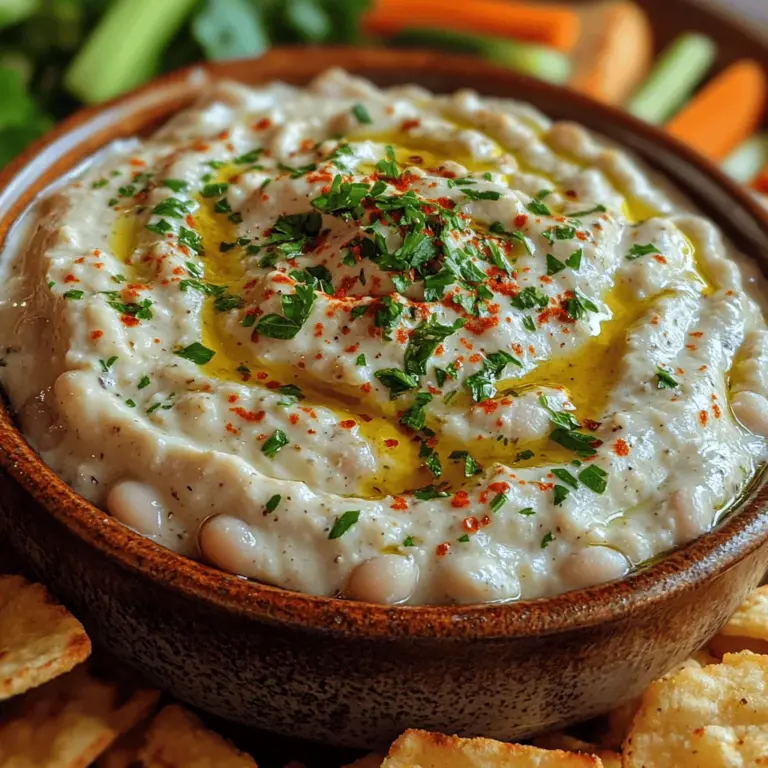Der Knoblauch-Weißbohnen-Dip hat seine Wurzeln in der mediterranen Küche, wo Hülsenfrüchte eine zentrale Rolle spielen. Cannellini-Bohnen, die für diesen Dip verwendet werden, stammen ursprünglich aus Italien und sind bekannt für ihre cremige Textur und ihren milden Geschmack. Diese Bohnen sind nicht nur lecker, sondern auch reich an Proteinen, Ballaststoffen und wichtigen Nährstoffen, was sie zu einer idealen Zutat für gesunde Gerichte macht.