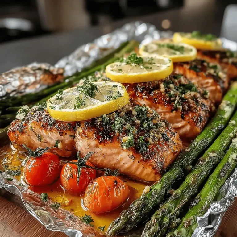 Wenn es um gesunde und schmackhafte Abendessen geht, ist das Rezept für Zesty Lemon Dill Salmon Delight ein absoluter Hit. Dieses Gericht vereint die frische von Zitrone und Dill mit dem zarten Geschmack von Lachs, was es zu einer perfekten Wahl für alle, die eine leichte, aber dennoch geschmackvolle Mahlzeit suchen. Der Lachs ist nicht nur ein köstlicher Genuss, sondern auch eine hervorragende Quelle für Omega-3-Fettsäuren, die für ihre positiven Effekte auf die Herzgesundheit bekannt sind. In Kombination mit frischem Gemüse, wie Kirschtomaten und Spargel, entsteht ein ausgewogenes Gericht, das sowohl nährstoffreich als auch befriedigend ist.