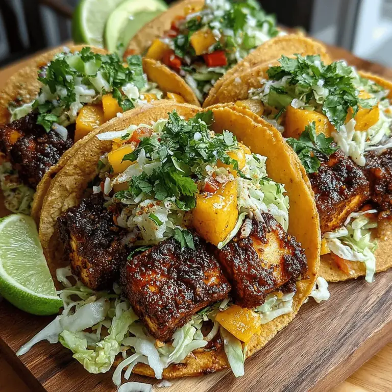 Taco-Liebhaber und gesundheitsbewusste Genießer aufgepasst! Diese tropischen Tofu-Tacos mit würziger Mango-Slaw bringen nicht nur Farbe auf den Tisch, sondern auch eine Explosion von Aromen. Diese köstliche Kombination aus knusprigem Tofu und frischem Mangoslaw vereint die besten Elemente der mexikanischen Küche mit einer gesunden, pflanzlichen Note. Die Verwendung von Tofu als Basis für die Füllung macht dieses Gericht nicht nur nahrhaft, sondern auch ideal für Veganer und Vegetarier. In einer Welt, in der gesunde Ernährung oft mit Kompromissen verbunden ist, bieten diese Tacos eine geschmackvolle Lösung, die sowohl sättigend als auch nährstoffreich ist.