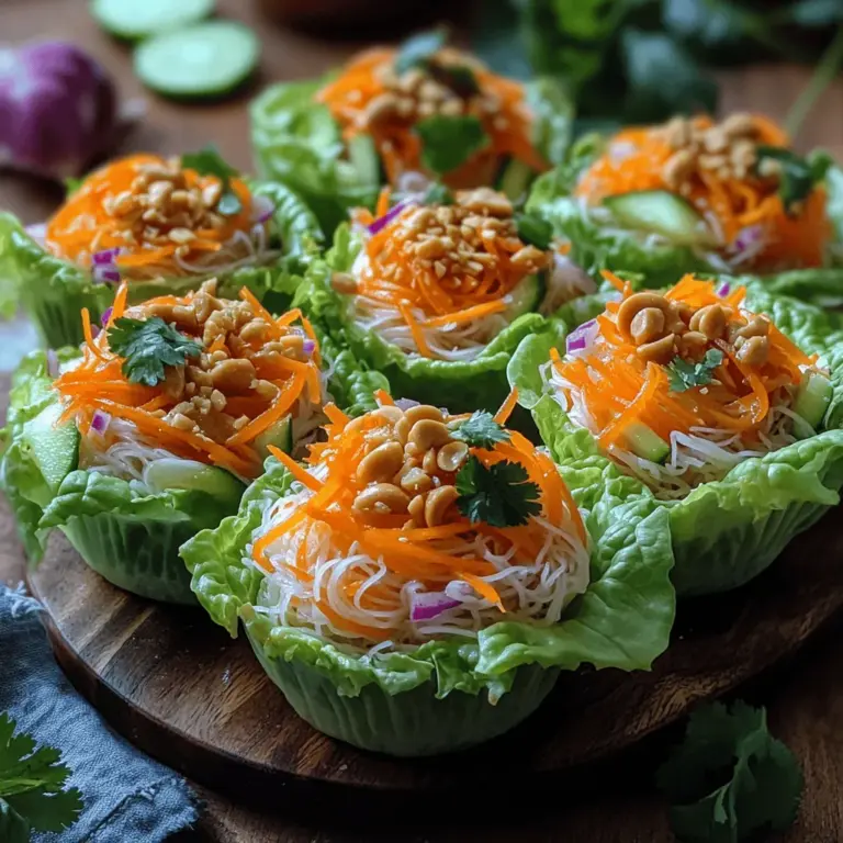 Erleben Sie den Geschmack Thailands mit unseren knusprigen Thai-Nudelsalat-Tassen – einem köstlichen und erfrischenden Gericht, das perfekt für jede Gelegenheit geeignet ist. Ob als leichtes Mittagessen, als Vorspeise für ein Dinner oder als Snack für eine Party, diese Tassen sind nicht nur ein echter Hingucker, sondern auch vollgepackt mit gesunden Zutaten, die sowohl den Gaumen erfreuen als auch das Wohlbefinden fördern.
