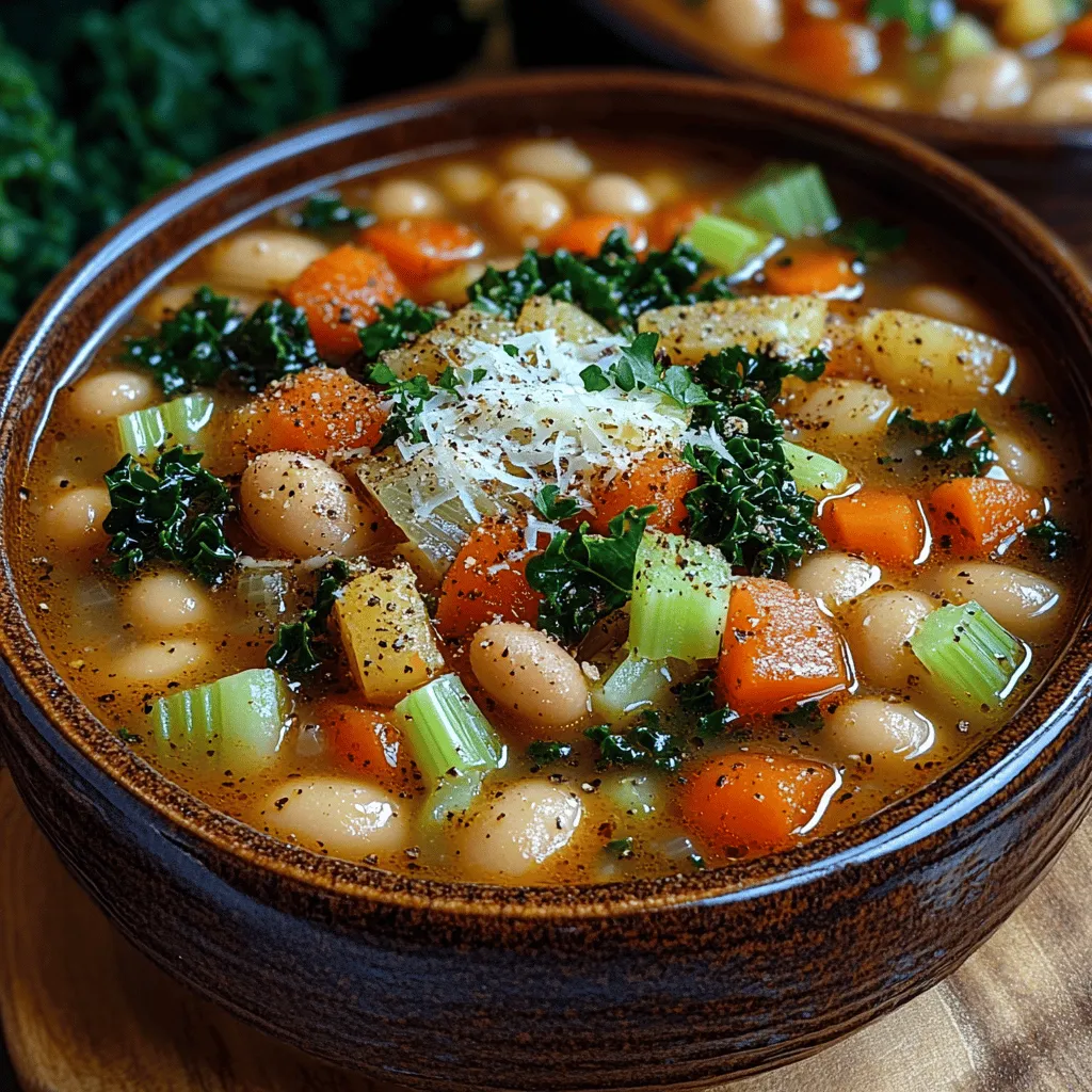 Die rustikale toskanische weiße Bohnensuppe ist ein wahrer Genuss für alle Liebhaber der italienischen Küche. Dieses köstliche und nahrhafte Gericht kombiniert eine Vielzahl frischer Zutaten, um eine herzliche und wärmende Suppe zu kreieren, die perfekt für kalte Tage ist. Die Kombination aus Cannellini-Bohnen, frischem Gemüse und aromatischen Kräutern sorgt für ein Geschmackserlebnis, das sowohl sättigend als auch gesund ist.