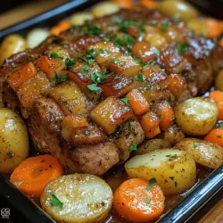 Der Herzhafte Schmor-Garlic-Herb Schweinebraten ist weit mehr als nur ein Gericht; er ist ein kulinarisches Erlebnis, das die Herzen von Feinschmeckern und Familien zusammenbringt. In der deutschen Küche hat der Schweinebraten einen besonderen Platz, denn er repräsentiert Tradition, Gemütlichkeit und die Freude am gemeinsamen Essen. Dieses Rezept vereint zarte Schweineschulter mit einer aromatischen Mischung aus Kräutern und Gewürzen, die das Fleisch während des Garens durchdringt und ihm eine unvergleichliche Tiefe verleiht.