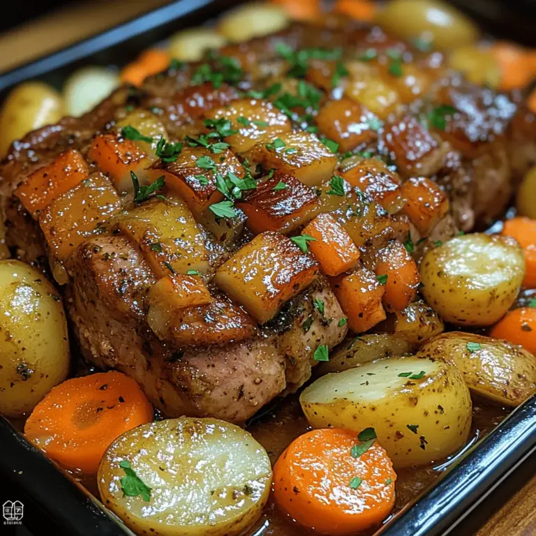 Der Herzhafte Schmor-Garlic-Herb Schweinebraten ist weit mehr als nur ein Gericht; er ist ein kulinarisches Erlebnis, das die Herzen von Feinschmeckern und Familien zusammenbringt. In der deutschen Küche hat der Schweinebraten einen besonderen Platz, denn er repräsentiert Tradition, Gemütlichkeit und die Freude am gemeinsamen Essen. Dieses Rezept vereint zarte Schweineschulter mit einer aromatischen Mischung aus Kräutern und Gewürzen, die das Fleisch während des Garens durchdringt und ihm eine unvergleichliche Tiefe verleiht.