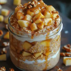 Die süßen Apfelkuchen Overnight Oats sind nicht nur ein Genuss für den Gaumen, sondern auch ein gesundes und praktisches Frühstück, das sich ideal für hektische Morgen eignet. In der heutigen schnelllebigen Welt ist es wichtig, sich Zeit für eine nahrhafte Mahlzeit zu nehmen, die sowohl sättigend als auch einfach zuzubereiten ist. Diese Overnight Oats kombinieren die Aromen eines traditionellen Apfelkuchens mit der Bequemlichkeit von Haferflocken, die über Nacht in Milch eingeweicht werden. Das Rezept ist nicht nur lecker, sondern auch vielseitig und kann je nach Vorlieben angepasst werden.