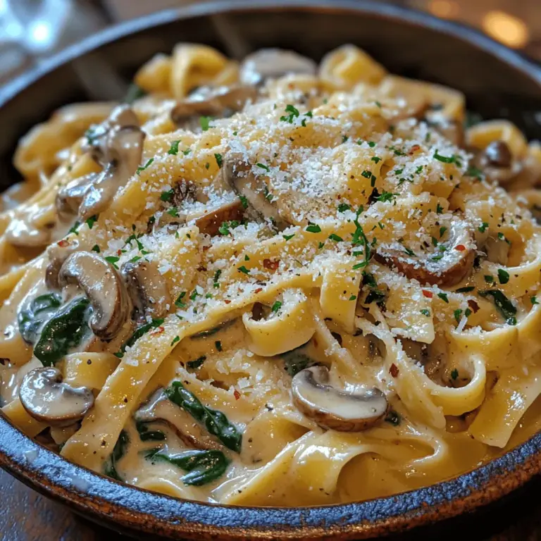 Die cremige Pilz-Spinat-Pasta ist ein wahres Highlight der italienischen Küche, das sich nicht nur durch seine köstliche Kombination aus Aromen und Texturen auszeichnet, sondern auch durch die Einfachheit der Zubereitung. In dieser Zeit, in der schnelles und dennoch schmackhaftes Essen gefragt ist, bietet dieses Gericht eine perfekte Lösung. Es vereint frische Zutaten, eine cremige Soße und die erdigen Aromen von Pilzen und Spinat zu einem unwiderstehlichen Pasta-Gericht, das sowohl in der Alltagsküche als auch bei festlichen Anlässen glänzt.