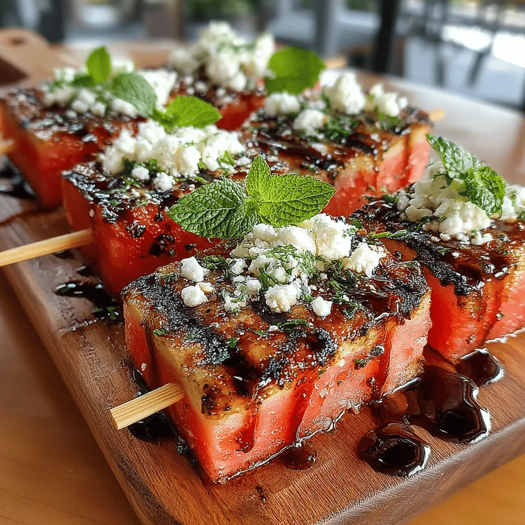 Gegrillte Wassermelonen-Feta-Spieße: Ein erfrischendes Rezept für jeden Anlass