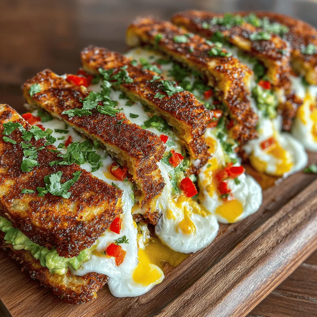 Wenn Sie auf der Suche nach einem köstlichen und gesunden Snack oder einer leichten Mahlzeit sind, sind die cremigen Avocado-Ei-Salat-Tortilla-Melts genau das Richtige für Sie! Diese herzhaften Melts kombinieren die cremige Textur von Avocado mit dem herzhaften Geschmack von Eiern, verfeinert mit frischen Kräutern und einem Hauch von Zitronensaft. Ob zum Frühstück, Mittagessen oder als Snack für zwischendurch, dieses Rezept ist nicht nur einfach zuzubereiten, sondern auch äußerst befriedigend.