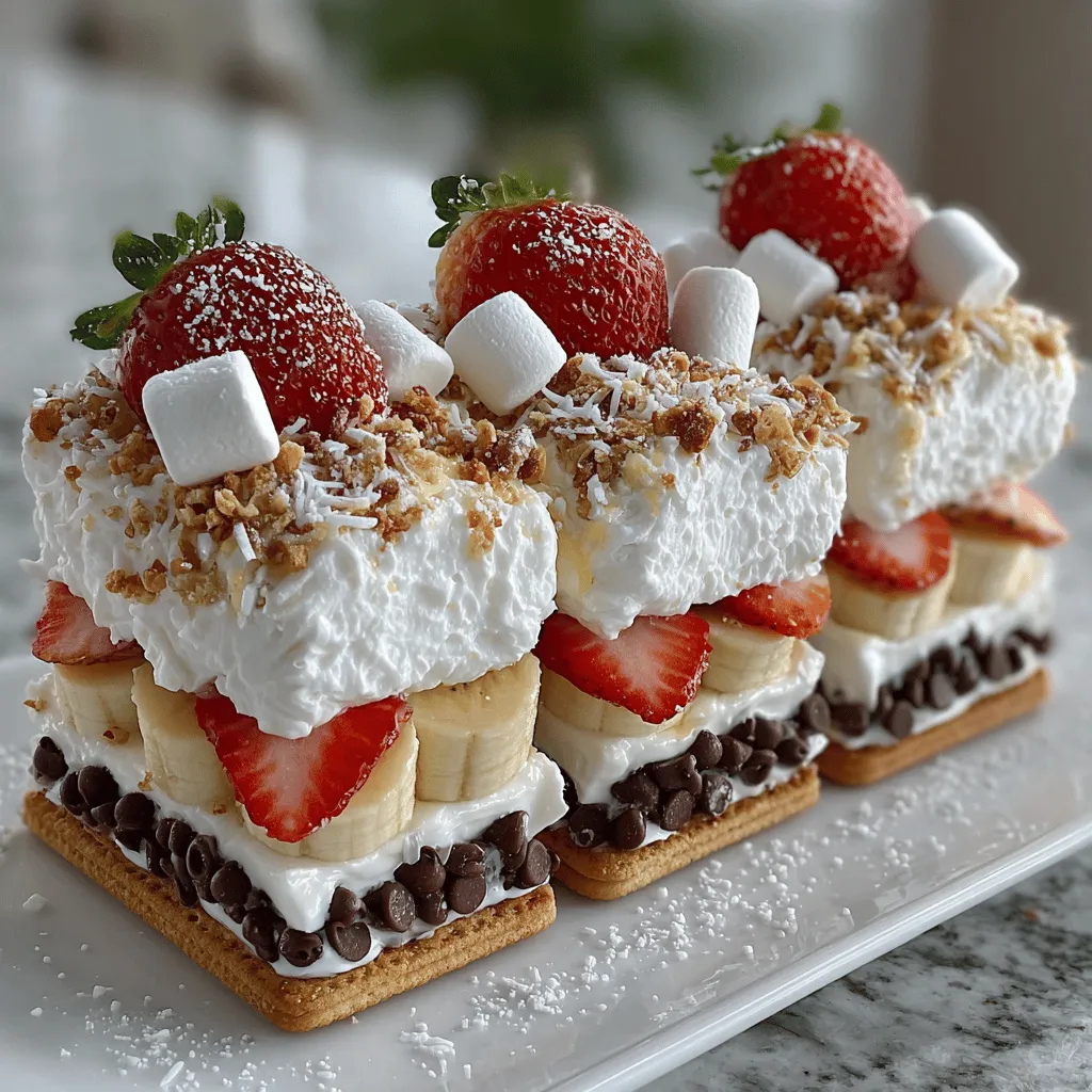 Die Suche nach einem erfrischenden, gesunden Snack, der sowohl köstlich als auch einfach zuzubereiten ist, hat ein Ende! Gefrorene Bananensplit-Joghurt-Sandwiches sind die perfekte Lösung für alle, die ein wenig Freude und Genuss in ihren Alltag bringen möchten. Diese Leckerei kombiniert die Süße von frischen Bananen und Erdbeeren mit der Cremigkeit von griechischem Joghurt und einer Vielzahl von köstlichen Toppings, die Sie nach Ihrem Geschmack anpassen können. Ob als Snack für die Kinder, als erfrischendes Dessert für den Sommer oder einfach als gesunder Genuss für zwischendurch – diese Sandwiches sind ein Hit für die ganze Familie.