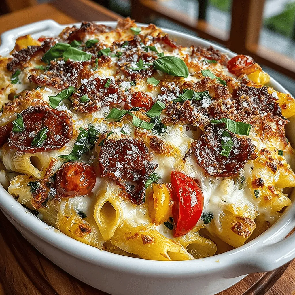 Der Käse Charcuterie Nudelauflauf ist ein fabelhaftes Gericht, das die gemütliche Atmosphäre eines italienischen Abendessens mit der Vielseitigkeit einer herzhafte Pasta-Kreation vereint. Ursprünglich inspiriert von der traditionellen Charcuterie, bei der verschiedene Fleisch- und Käsesorten zusammen serviert werden, kombiniert dieses Rezept die besten Aromen und Texturen in einem köstlichen Auflauf. Perfekt für Familienessen oder gesellige Zusammenkünfte, bringt dieser Nudelauflauf nicht nur Geschmack, sondern auch Freude auf den Tisch.