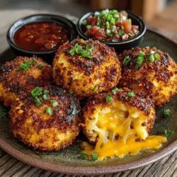 Wenn Sie auf der Suche nach einem Rezept sind, das sowohl Komfort als auch aufregenden Geschmack bietet, dann sind die knusprigen Taco Mac and Cheese Bällchen genau das Richtige für Sie! Diese köstlichen Bällchen kombinieren die klassische Cremigkeit von Mac and Cheese mit der herzhaften Würze von Taco-Fleisch, was sie zu einem perfekten Snack oder Hauptgericht für jede Gelegenheit macht. Ob bei einem geselligen Abend mit Freunden, einem Familienessen oder einfach nur für sich selbst – diese Bällchen sind ein Hit!