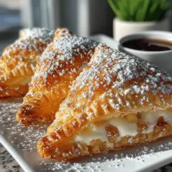 Die Apfel-Zimt Snack-Taschen sind eine verführerische Leckerei, die nicht nur den Gaumen erfreut, sondern auch die Seele wärmt. Diese kleinen Teigtaschen sind perfekt für jede Gelegenheit – ob als süßes Frühstück, als Snack für zwischendurch oder sogar als Dessert nach einem festlichen Abendessen. Die Kombination aus saftigen Äpfeln, aromatischen Gewürzen und buttrigem Blätterteig macht sie zu einem zeitlosen Favoriten in vielen Haushalten.