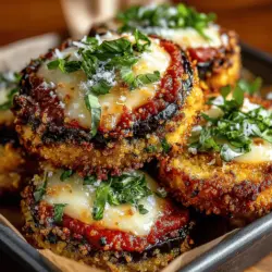 Willkommen zu einem köstlichen und gesunden Rezept, das die italienische Küche in die moderne Küche bringt: die Luftfritteuse Auberginen Parmesan Runden. Dieses Gericht vereint die herzhafte und aromatische Welt der Auberginen mit der unverwechselbaren Note von geschmolzenem Käse und würziger Marinara-Sauce. Die Verwendung der Luftfritteuse sorgt dafür, dass die Auberginen knusprig und lecker werden, ohne dass sie in Öl getränkt werden müssen.