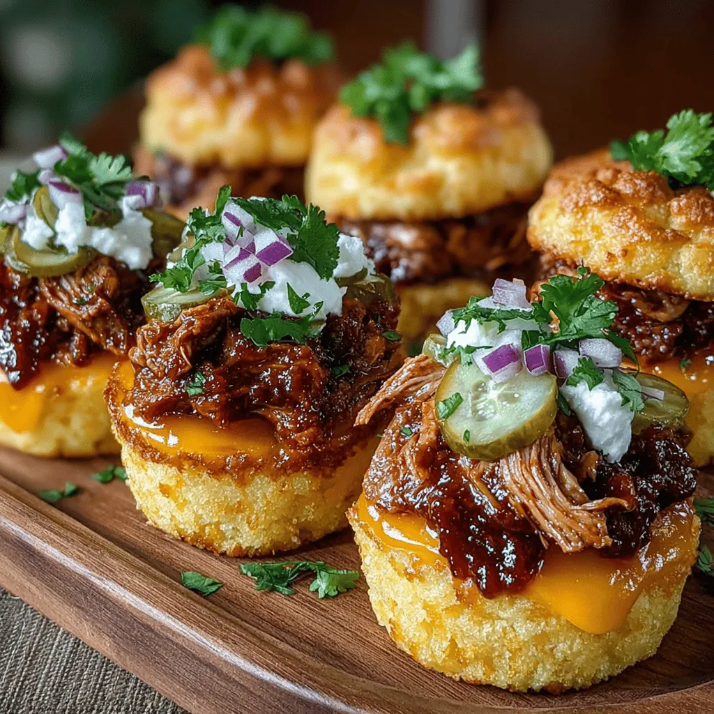 Mini BBQ Chicken Muffins Slider sind nicht nur eine schmackhafte Leckerei, sondern auch eine nahrhafte Speise, die sich perfekt für verschiedene Anlässe eignet – sei es für ein Familienpicknick, eine Grillparty oder einfach nur für einen geselligen Abend mit Freunden. Diese kleinen Muffins sind eine kreative Kombination aus saftigen BBQ-Hühnchen und fluffigen Maismuffins, die sowohl Kinder als auch Erwachsene begeistern werden. In diesem Rezept verbinden wir die Aromen von BBQ und Mais zu einem einzigartigen Geschmackserlebnis.