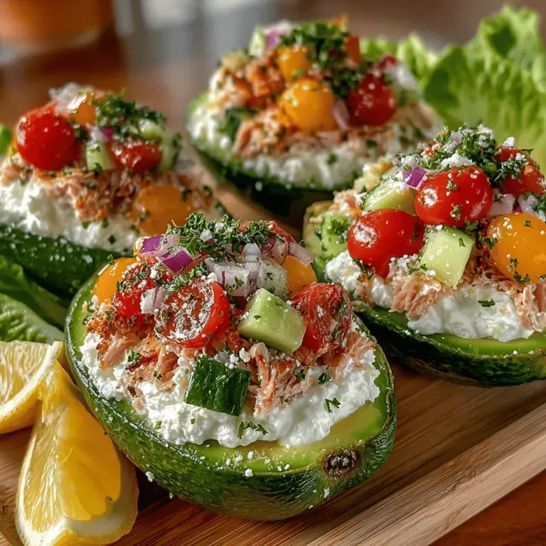 Der Avocado Thunfisch-Salat in Salatblättern ist nicht nur ein köstliches Gericht, sondern auch eine gesunde und nahrhafte Option für alle, die auf der Suche nach einer leichten Mahlzeit sind. Dieses Rezept kombiniert die cremige Textur von reifen Avocados mit dem herzhaften Geschmack von Thunfisch und frischem Gemüse, was zu einem erfrischenden und sättigenden Salat führt. Besonders beliebt ist dieses Gericht bei Menschen, die Wert auf eine ausgewogene Ernährung legen, da es reich an gesunden Fetten, Proteinen und wichtigen Nährstoffen ist.
