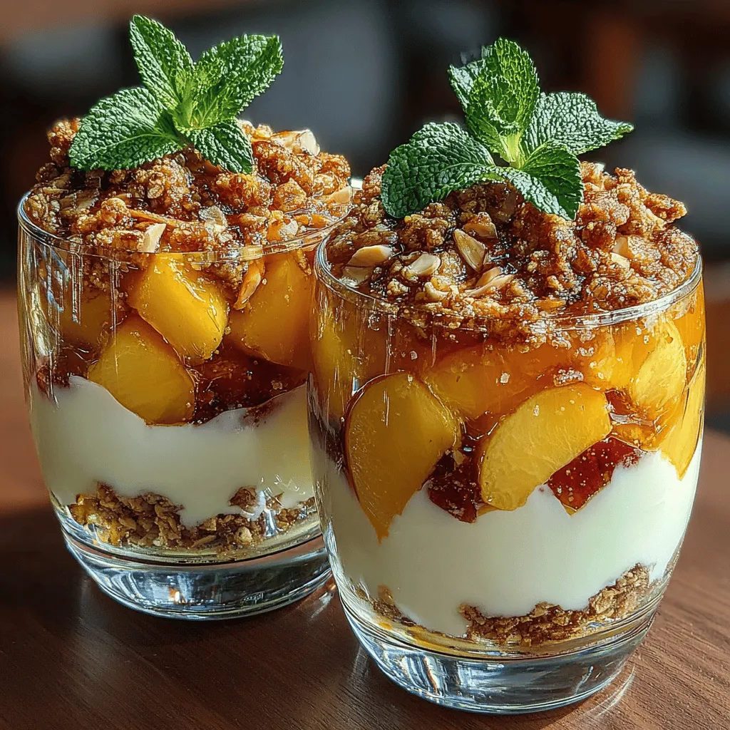 Die Idee hinter den Pfirsich Bliss Parfaits ist es, eine gesunde, ausgewogene Nascherei zu kreieren, die gleichzeitig sättigend und nahrhaft ist. Parfaits haben ihren Ursprung in der französischen Küche, wo sie oft aus Eiscreme oder Sahne bestehen. In den letzten Jahren haben sie sich jedoch in der modernen Küche weiterentwickelt und sind zu einer beliebten Wahl für Frühstück und Desserts geworden, insbesondere wenn sie mit frischen Früchten und Joghurt kombiniert werden.