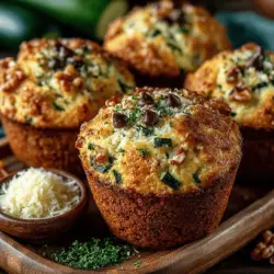 Willkommen zu einem geschmackvollen Abenteuer mit unseren Zucchini Delight Muffins! Diese leckeren Muffins sind nicht nur ein wahrer Genuss für den Gaumen, sondern auch eine hervorragende Möglichkeit, Gemüse in die tägliche Ernährung zu integrieren. Zucchini, oft unterschätzt, bringt Frische und Feuchtigkeit in jedes Gebäck. Diese Muffins sind ideal für ein schnelles Frühstück, einen gesunden Snack oder sogar als Dessert. Lassen Sie sich von der Kombination aus saftiger Zucchini, knusprigen Nüssen und optionalen Schokoladenstückchen verführen – ein wahrer Genuss, den Sie nicht verpassen sollten!