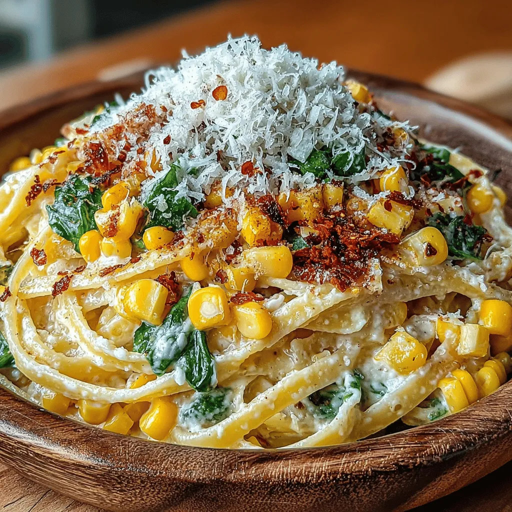 Wenn Sie auf der Suche nach einem schmackhaften und gleichzeitig einfachen Rezept sind, das sowohl Ihre Familie als auch Ihre Freunde begeistert, dann sind diese cremigen Fettuccine mit geröstetem Mais genau das Richtige für Sie. Dieses Gericht vereint die herzhafte Cremigkeit von Sahne und Parmesan mit dem süßen, rauchigen Geschmack von geröstetem Mais, was zu einer unvergleichlichen Geschmacksexplosion führt. Es ist das perfekte Beispiel dafür, wie einfache Zutaten in ein köstliches Essen verwandelt werden können, das sowohl sättigend als auch frisch ist.