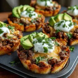 Hatch Green Chili Taco Cups sind nicht nur ein Gaumenschmaus, sondern auch ein hervorragendes Beispiel für die kreative Nutzung von Tex-Mex-Küche. Diese kleinen Taco-Becher sind perfekt für Partys, Familienessen oder einfach als schneller Snack. Die Kombination von würzigem Hackfleisch, den einzigartigen Aromen der Hatch-Grünen Chilis und dem geschmolzenen Käse sorgt für ein unvergessliches Geschmackserlebnis.