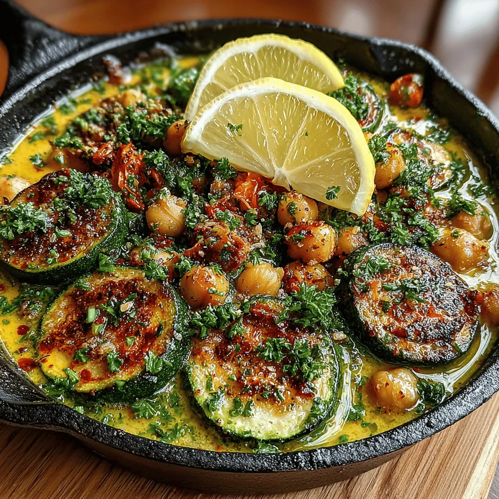 Willkommen zu unserem Rezept für eine köstliche cremige Knoblauch-Kichererbsen-Zucchini-Pfanne! Diese einfache, aber nährstoffreiche Pfanne ist das perfekte Gericht für alle, die ein schnelles und gesundes Abendessen zubereiten möchten. Egal, ob Sie Veganer sind oder einfach nur eine fleischfreie Mahlzeit suchen, diese kreative Kombination aus Zucchini und Kichererbsen bietet eine wunderbare Fülle an Aromen und Texturen.