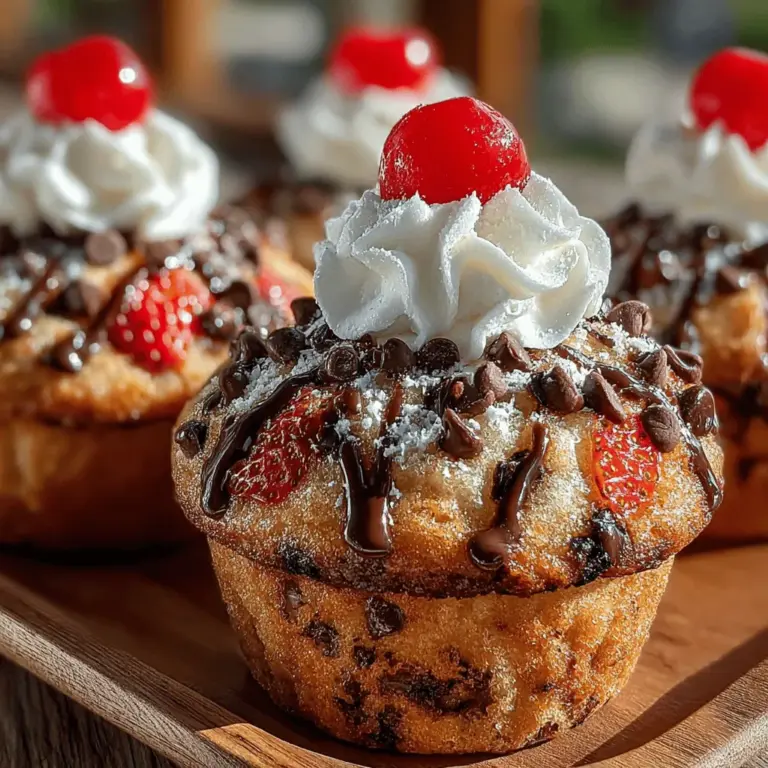 Schokoladen-Bananen-Split-Muffins sind nicht nur ein wahrer Gaumenschmaus, sondern auch eine wunderbare Möglichkeit, überreife Bananen zu verwerten. Diese Muffins vereinen den süßen Geschmack von Bananen mit der herben Note von Schokolade und frischen Früchten, was sie zu einem beliebten Snack für Groß und Klein macht. Ob zum Frühstück, als Snack zwischendurch oder als süßes Dessert – diese Muffins sind unglaublich vielseitig und erfreuen sich einer hohen Beliebtheit in vielen Haushalten.