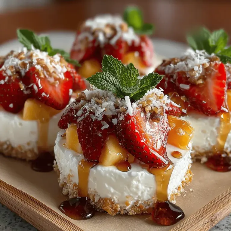 Die gefrorenen Erdbeer-Mango-Joghurt-Cluster sind eine köstliche und erfrischende Leckerei, die perfekt für heiße Sommertage geeignet ist. Dieses einfache Rezept kombiniert die süße Frische von Erdbeeren und Mangos mit cremigem griechischem Joghurt, um einen gesunden Snack zu kreieren, der sowohl lecker als auch nahrhaft ist. Die Kombination aus frischen Früchten und Joghurt sorgt nicht nur für einen großartigen Geschmack, sondern liefert auch wichtige Nährstoffe wie Proteine, Vitamine und Mineralien.