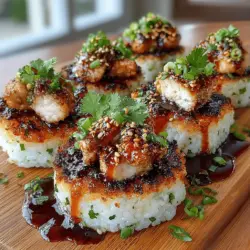 Mini Hühnchen Teriyaki Reisküchlein sind nicht nur ein wahrer Gaumenschmaus, sondern auch ein echtes Highlight in der internationalen Küche. Diese kleinen Köstlichkeiten vereinen die Aromen des asiatischen Teriyaki mit der herzhaften Textur von Sushi-Reis und sind sowohl als Vorspeise als auch als Snack für Partys hervorragend geeignet. Ihre Beliebtheit verdanken sie nicht nur dem köstlichen Geschmack, sondern auch der einfachen Zubereitung, die sowohl Anfänger als auch erfahrene Köche begeistert.