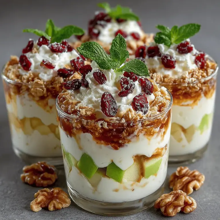 Der süße und pikante Zimt-Apfel-Joghurt-Snackbecher ist nicht nur eine wahre Gaumenfreude, sondern auch eine gesunde und unkomplizierte Snack-Option, die sich perfekt für jede Tageszeit eignet. Ob zum Frühstück, als Snack für zwischendurch oder als leichtes Dessert – dieser Snackbecher kombiniert die fruchtige Frische von Äpfeln mit der Cremigkeit von Joghurt und einem Hauch von Zimt. Die Kombination aus knackigen Nüssen und knusprigem Granola sorgt zudem für eine spannende Textur, die diesen Snack besonders macht.