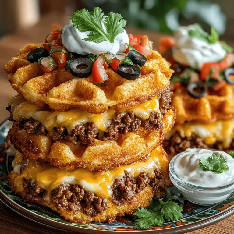Wenn Sie auf der Suche nach einer aufregenden und schmackhaften Idee für Ihr nächstes Abendessen oder eine Party sind, dann sind Mini-Taco-Waffel-Sandwiches genau das Richtige für Sie. Diese innovative Kombination aus klassischen Tacos und knusprigen Waffeln bringt nicht nur Farbe auf Ihren Tisch, sondern sorgt auch für ein unvergessliches Geschmackserlebnis. Ob als Fingerfood bei einer Feier oder als herzhaftes Familienessen, diese Mini-Sandwiches sind vielseitig und einfach zuzubereiten.