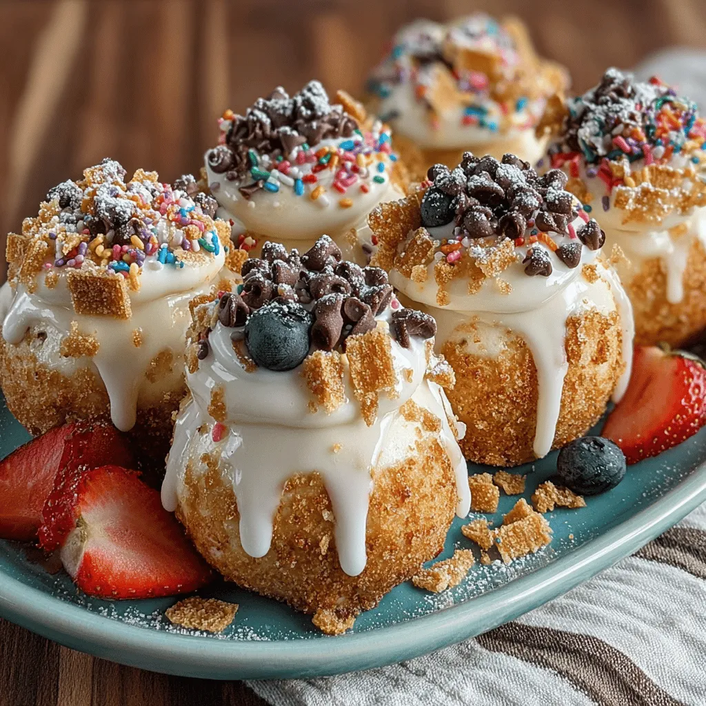 Willkommen in der Welt der gefrorenen Köstlichkeiten! Wenn Sie auf der Suche nach einem erfrischenden, gesunden und dennoch schmackhaften Dessert sind, dann sind die gefrorenen Joghurt-Toast-Crunch-Bomben genau das Richtige für Sie. Dieses Rezept kombiniert cremigen griechischen Joghurt mit knackigem Toast-Crunch-Müsli und frischem Obst, um eine unerwartete Geschmacksexplosion zu erzeugen, die sowohl Kinder als auch Erwachsene begeistert.
