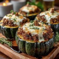 Der Herbst ist eine wunderbare Zeit, um sich an der Fülle der Natur zu erfreuen, und was könnte diesen Genuss besser widerspiegeln als ein mit Apfel und Salbei gefüllter Kürbis? Dieses Gericht vereint die Aromen der Saison und bietet eine köstliche, nahrhafte Option für alle, die das Beste aus den herbstlichen Erzeugnissen herausholen möchten. Die Kombination aus süßem, saftigem Apfel und dem erdigen Geschmack des Salbeis harmoniert perfekt mit der herzhaften italienischen Wurst und der nussigen Quinoa, die zusammen eine Füllung ergeben, die sowohl sättigend als auch geschmackvoll ist.