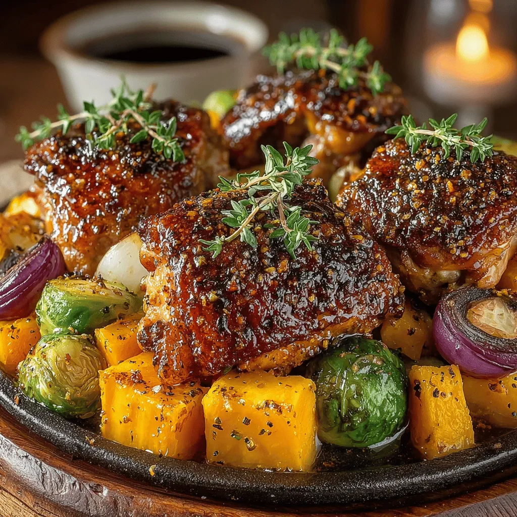 Das Rezept für ahornsirup-glasiertes Hähnchen mit Kürbis und Rosenkohl ist eine wahre Gaumenfreude und perfekt für die kühleren Monate. Es vereint die süße Note des Ahornsirups mit zartem Hähnchen und nahrhaftem Gemüse. Dieses Gericht ist nicht nur geschmacklich ein Hit, sondern es bringt auch die Aromen des Herbstes auf den Tisch.