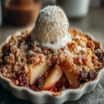 Das Birnen-Cranberry-Crumble ist nicht nur ein köstlicher Nachtisch, sondern auch ein wundervolles Beispiel für die Kombination von süßen und säuerlichen Aromen, die in der Herbstsaison besonders geschätzt werden. Diese einfache, aber geschmackvolle Speise hat ihren Platz in vielen Küchen gefunden und bleibt ein beliebtes Rezept für gesellige Zusammenkünfte oder festliche Anlässe. Die Verwendung von frischen Birnen und Cranberries bringt nicht nur eine erfrischende Note, sondern auch eine farbenfrohe Präsentation, die jeden Esstisch verschönert. Wenn Sie dieses Rezept zu Hause zubereiten, erleben Sie die Freude, ein traditionelles Gericht zu kreieren, das Ihre Familie und Freunde begeistern wird.