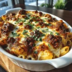 Käseüberbackenes Ziti-Delight ist ein herzhaftes und köstliches Gericht, das die besten Aromen der italienischen Küche vereint. Diese Pasta-Bombe ist nicht nur ein Festmahl für die Sinne, sondern auch ein perfektes Rezept für Familienessen oder gesellige Abende mit Freunden. Die Kombination aus al dente Ziti, würziger italienischer Wurst und einer reichhaltigen Käseschicht macht dieses Gericht zu einem unverwechselbaren Klassiker, der sowohl Kinder als auch Erwachsene begeistert.