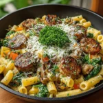 Die cremige Cajun-Wurst-Pasta-Pfanne ist ein Gericht voller Aromen, das die perfekte Kombination aus Würze und Cremigkeit bietet. Inspiriert von der Cajun-Küche, die für ihre kräftigen und würzigen Aromen bekannt ist, bringt dieses Rezept eine aufregende Note in jede Küche. Die Kombination aus geräucherter Wurst, frischem Gemüse und einer cremigen Sauce macht diese Pasta-Pfanne zu einem herzhaften und sättigenden Abendessen, das sich ideal für geschäftige Wochentage eignet.