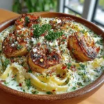 Shrimp Alfredo ist eine köstliche Variation des traditionellen Fettuccine Alfredo, das ursprünglich aus Rom stammt. Die Basis des Gerichts, die Alfredo-Sauce, besteht aus Butter, Sahne und Parmesan, was zu einer reichhaltigen und cremigen Textur führt. Durch die Zugabe von Garnelen wird das Gericht nicht nur geschmacklich bereichert, sondern erhält auch eine proteinreiche Komponente, die es zu einer vollwertigen Mahlzeit macht.