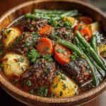 Willkommen zu unserem köstlichen Rezept für einen herzhaften Rindfleisch-Eintopf aus dem Slow Cooker! Dieses Gericht ist nicht nur ein Genuss für den Gaumen, sondern auch ein wunderbares Beispiel für die traditionelle Hausmannskost, die in vielen Küchen weltweit geschätzt wird. Der Rindfleisch-Eintopf ist ein Klassiker, der in der kühlen Jahreszeit besonders beliebt ist, da er nicht nur sättigend, sondern auch voller Aromen und Nährstoffe ist.