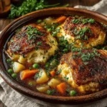Essen ist nicht nur eine Notwendigkeit, sondern auch ein wichtiger Bestandteil unserer Kultur und Tradition. In der Küche sind Rezepte das Herzstück jeder Mahlzeit. Sie verbinden nicht nur Zutaten, sondern auch Erinnerungen, Familientraditionen und die Freude am Kochen. Heute präsentiere ich Ihnen ein besonders schmackhaftes Gericht: Herzhaftes Rustikales Hähnchen und Knödel. Dieses Gericht vereint saftiges Hähnchen mit einem aromatischen Eintopf, der durch zarte Knödel ergänzt wird. Es eignet sich hervorragend für Familienessen, gemütliche Abendessen mit Freunden oder als herzhaftes Sonntagsgericht.